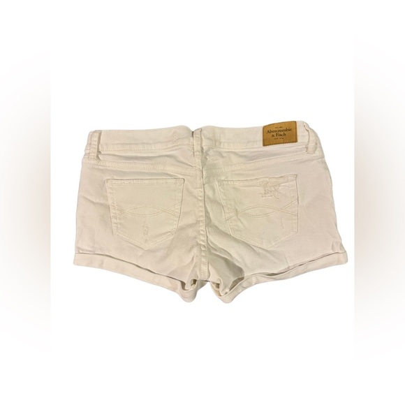 Abercrombie & Fitch White Denim Shorts Women's Size 4 - Picture 2 of 4
